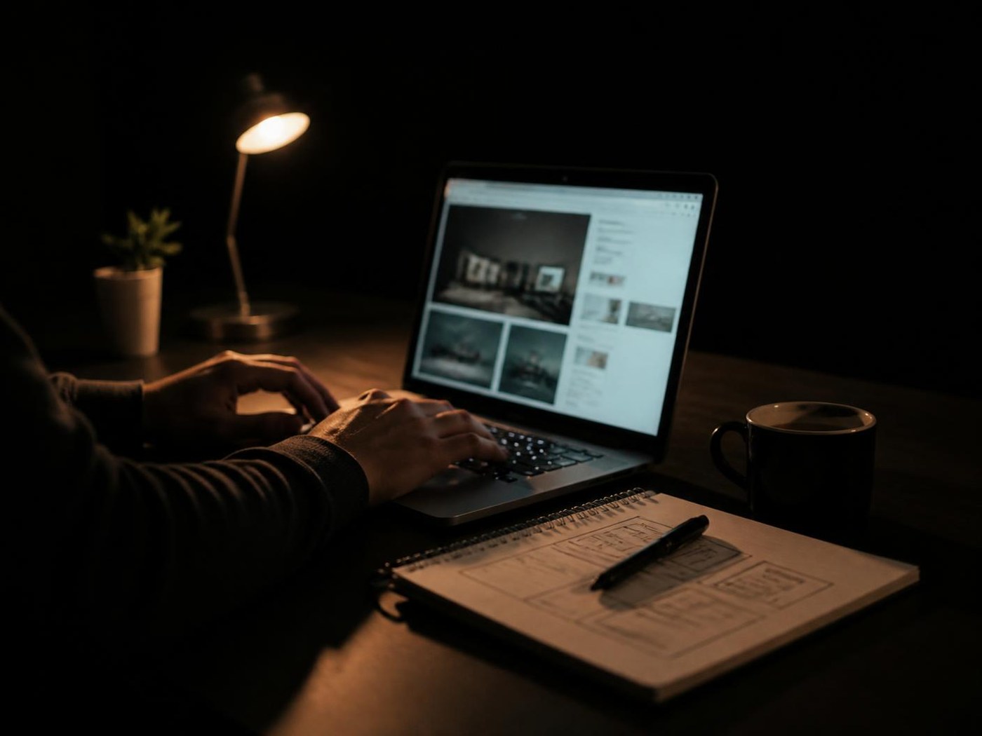 The desk in Newmarket where Marin Website Solutions sites are designed and built